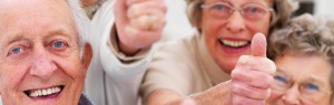 Success - Older people giving thumbs up